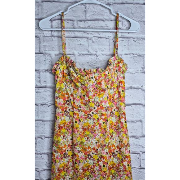 Hutch Anthropologie Jolie Floral Mermaid Midi Dress Sweetheart Neck Small S - Picture 5 of 9